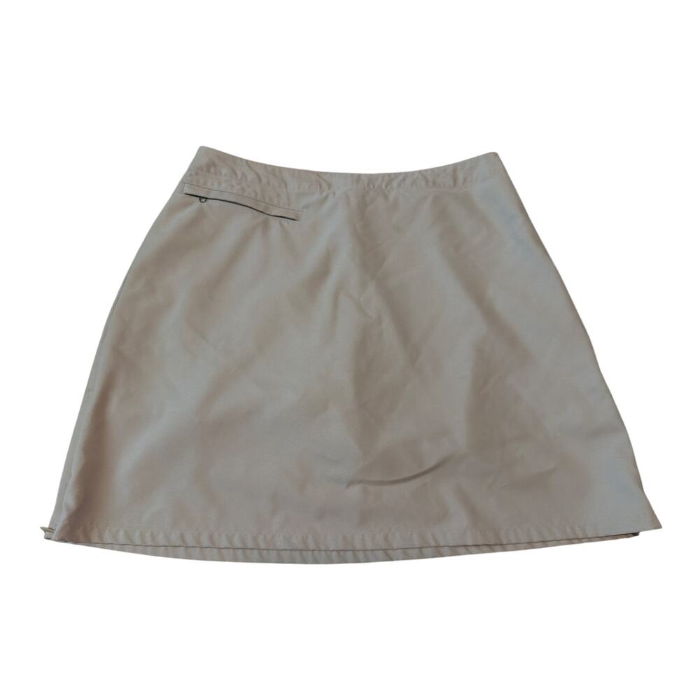 Patagonia Duway Skort Womens 12 Tan Khaki Hiking Golf Athletic Skirt Pockets